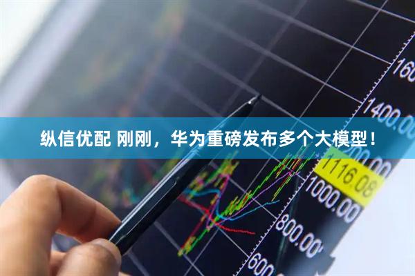 纵信优配 刚刚，华为重磅发布多个大模型！
