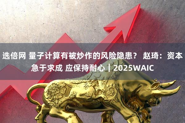 选倍网 量子计算有被炒作的风险隐患？ 赵琦：资本急于求成 应保持耐心︱2025WAIC